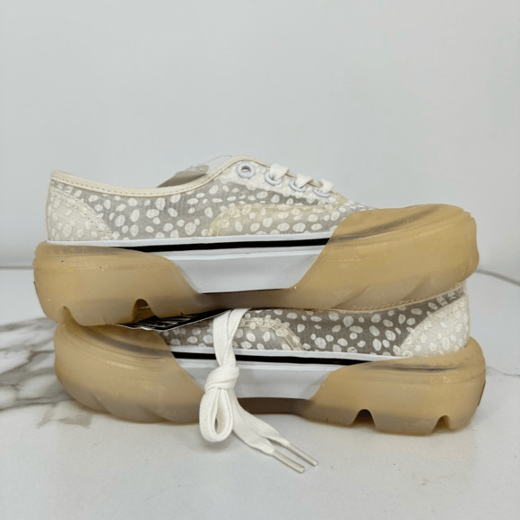 Vans Old Skool Tapered Modular Sneakers Mesh Polka Dot Cream Size 6 - Picture 11 of 14